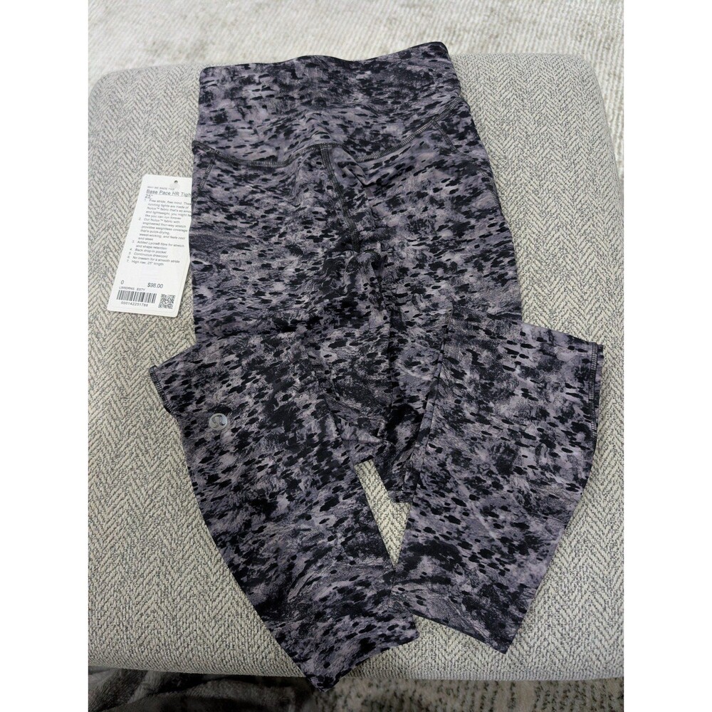 NWT Lululemon Base Pace High-Rise Tight 25" Electric Spot Twilight Rose Size 0